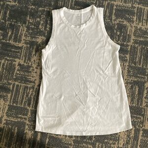 White Classic Tank Top with Wide Straps